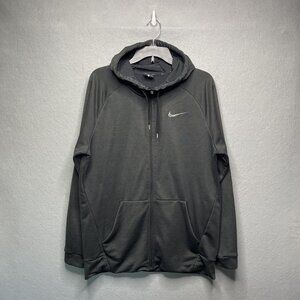 Nike Mens Pro Dri-FIT Flex Vent Max Full-Zip Hooded Training Jacket L Charcoal